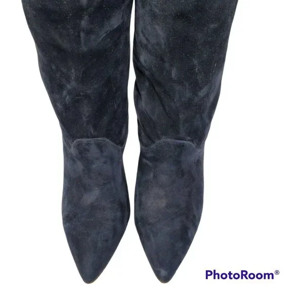 Vince Camuto Bristol Foxy Black Suede Pull-On Ankle Booties Women Size 7 US - Picture 3 of 9